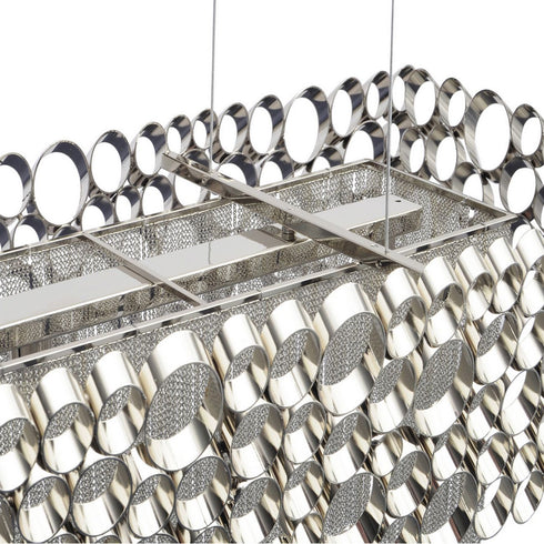 Libra Venus Nickel Rectangular Chandelier G9 40W